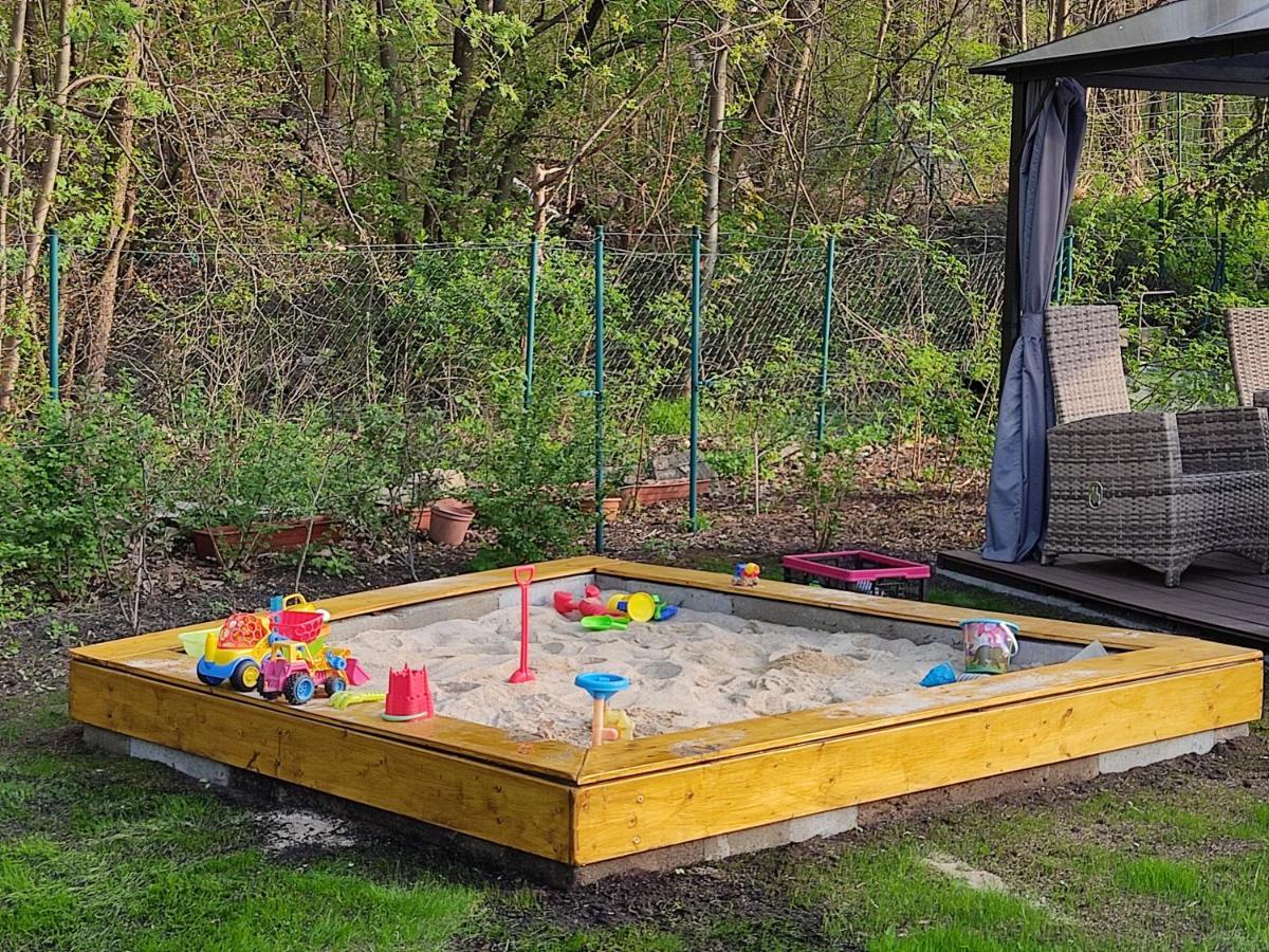 Grosszuegige Ferienwohnung Am Waldesrand Im Seenland Lauta Exterior photo